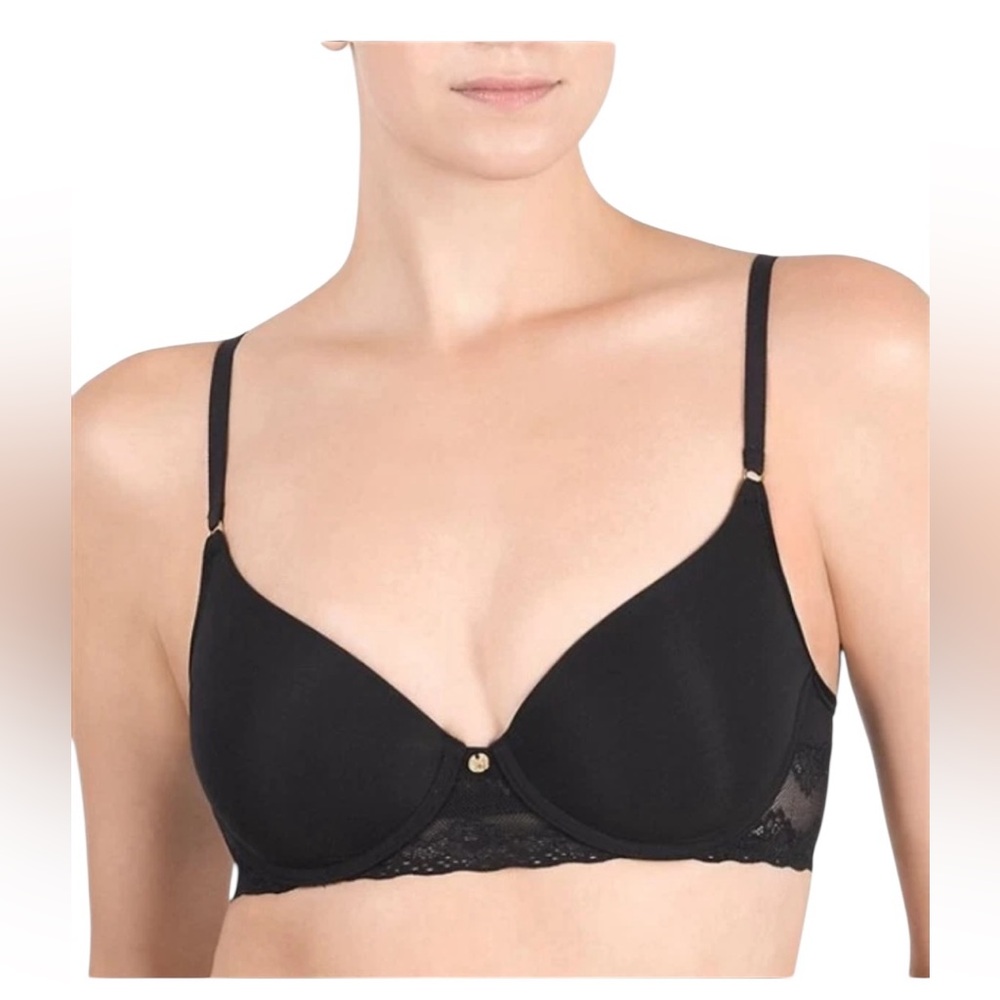 NWOT Natori 36D Bliss Perfection Unlined Underwire Bra 724154 Black